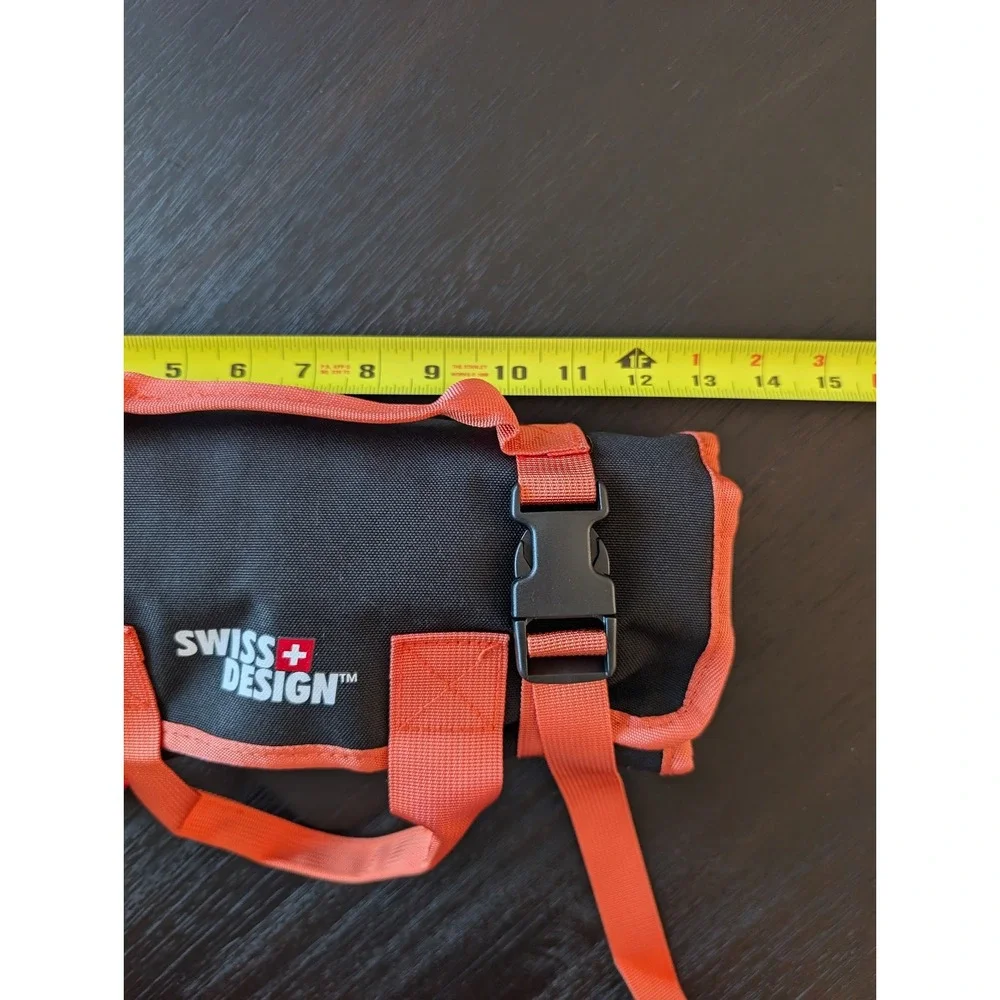 Swiss Design Roll Up Tool Bag Organizer Canvas Multi Pocket Hanging Storage New